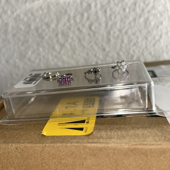 14 Piece L Shape & Hoop Nose Ring Bundle 18g - Picture 9 of 9